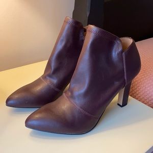 Franco Sarto Burgundy/Plum Heeled Booties NWOT